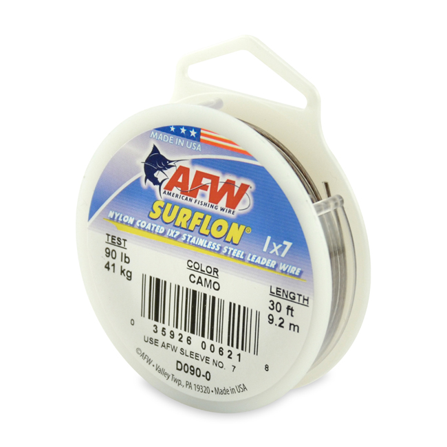 AFW Surflon Camo Nylon Coated 1x7 Wire 